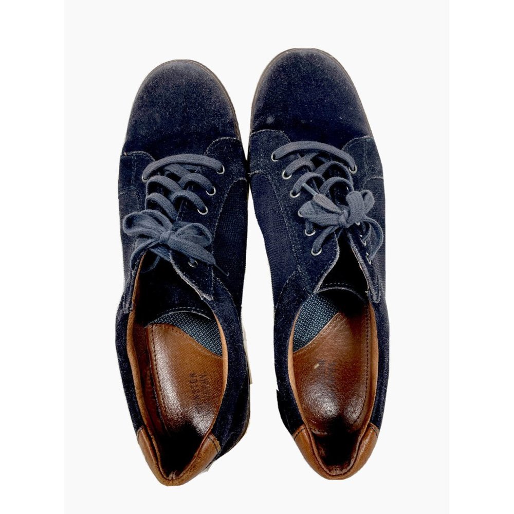 Johnson & Murphy McGuffey 10.5  Med Tennis Suede Shoe-blue  Lace Up EUC Comfy!!